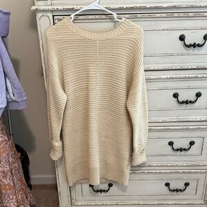 Nine West Cream Ribbed Sweater dress